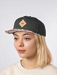 Бейсболка DJINNS арт. 5P SB CP Feather (черный / бордовый)